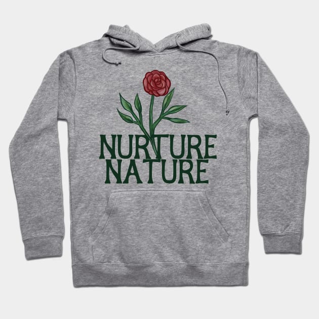 Nurture Nature Rose Stem Hoodie by bubbsnugg